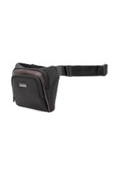 Black men's waist bag TORMN-0380-98(Z25), side view of the product on a white background.