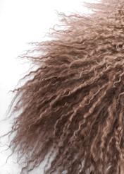 Brown natural fur scarf SZADF-0034-1K(Z26), close-up of the product on a white background.