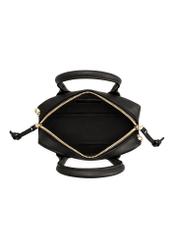 Small black women's handbag TOREC-1234-9G(W26), product view from above on a white background.