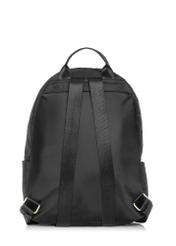 Black quilted women's backpack TOREN-0265A-99(Z25) - product view from the back on a white background.