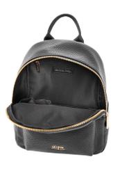 Black women's backpack TOREC-0996A-99(Z25), view of the inside of the product on a white background.