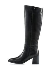 Black leather high heel boots BUTYD-1100-99(Z24)-03