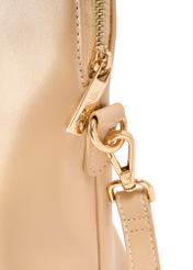 Beige women's laptop bag TOREC-1130-1A(W26), close-up of product detail, view on white background.