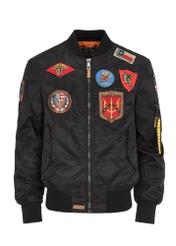 Black men's jacket by Top Gun KURMT-0279-99(W24)-04