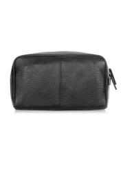 Men's leather cosmetic bag with logo TORMS-0298A-99(Z25) - back view of the product on a white background.