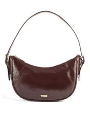 Burgundy leather women's hobo handbag TORES-1180-49(Z25), product view from the front on a white background.