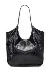 Black women's shopper handbag TOREC-1122-9F(W26), product view from the back on a white background.