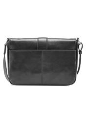 Women's leather handbag with buckle TORES-1160-99(Z25), product view from the back on a white background.