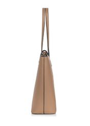 Beige women's shopper bag TOREC-0937-81(W24)-02