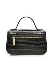 Small croco women's messenger bag TORES-1327-9G(Z26) - product view from the back, on a white background.