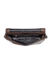 Brown leather small women's handbag TORES-1184-89(Z25), view of the inside of the product on a white background.
