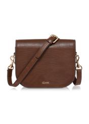 Women's brown leather postbag TORES-1003-90(W24)-01