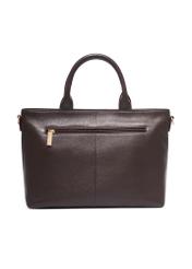 Brown large leather women's handbag TORES-1158-1I(Z26), product view from the back on a white background.