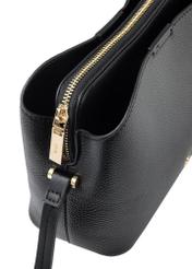 Black small women's handbag TOREC-0768C-99(Z25), close-up of the product detail on a white background.