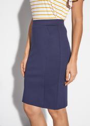 Navy blue pencil skirt SPCDT-0076-69(W23)-01