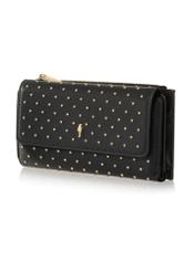 Large black women's wallet with rhinestones POREC-0345-99(Z23)-03