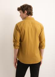 Men's mustard shirt KOSMT-0299A-2D(Z26)