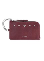 Burgundy women's wallet POREC-0447-4D(Z26), front product view on white background.