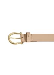 Beige leather women's belt PASDS-0274A-81(W24)-03