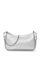 Small silver women's handbag TOREC-1071-91(Z25), front product view on white background.