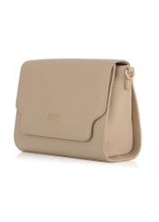 Beige imitation leather women's postbag TOREC-0899-81(W24)-02