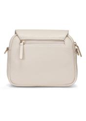Cream leather women's messenger bag TORES-0958C-12(W25) – back view of the bag on a white background.