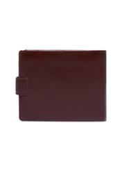 Light brown men's leather wallet PORMS-0731-1G(Z26), product view from the back on a white background.