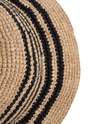 Women's straw hat with black stripes KAPDT-0036-23(W24)-02