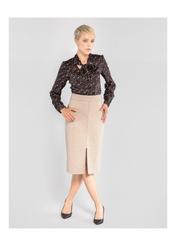 Beige pencil skirt SPCDT-0037-81(Z20)-02