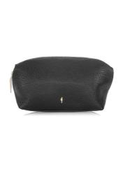 Women's black leather cosmetic bag PORES-0857-99(W23)-01