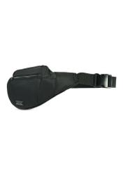 Men's black waist bag TORMN-0365-99(Z25) - diagonal view of the product on a white background.