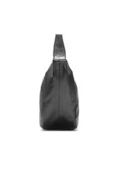 Black leather hobo bag TORES-1135A-99(Z25), product view from the side on a white background.