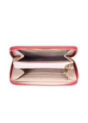 Cream women's wallet made of genuine leather PORES-0944F-16(W25), product view inside on white background.