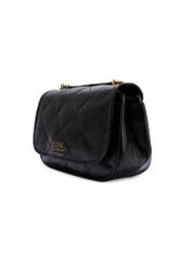 Black patent leather women's handbag TORES-1297-99(W26), diagonal product view on white background.