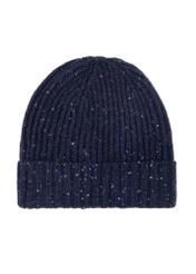 Navy blue wool men's hat CZAMT-0089-69(Z25) - product view from the back on a white background.
