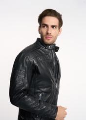 Men's insulated leather jacket KURMS-0275-5471(Z22)-03