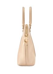 Beige women's laptop bag TOREC-1130-1A(W26) - side product view, on white background.