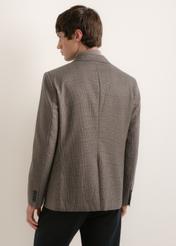 Men's brown wool-blend blazer MARMT-0027-1D(Z26), back view on a model. Half of the figure is visible.