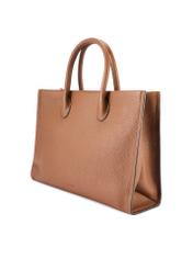 Women's leather handbag in camel color TORES-1206-1D(W26), diagonal product view on a white background.