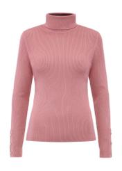 Pink women's turtleneck sweater SWEDT-0209-32(Z24)-04