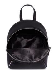 Black leather women's backpack TORES-1378-99(Z26), product view inside on white background.