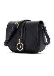 Black women's messenger bag TOREC-0627E-99(Z25), diagonal product view on a white background.