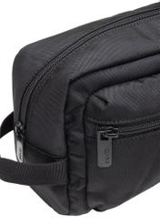 Black large men's cosmetic bag TORMN-0367-99(Z25), close-up of the product detail on a white background.