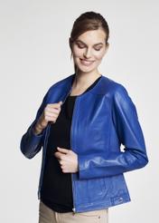 Women's lined leather jacket KURDS-0215-4503(KS)-01