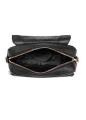 Black small leather women's handbag TORES-0958E-9I(W26), product view inside on white background.