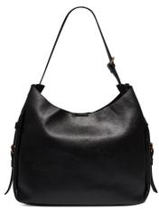 Black shoulder shopper bag TOREC-1366-9I(Z26), back view of the product on a white background.
