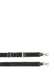Black leather small women's handbag TORES-1101A-99(Z25), close-up of the strap on a white background.