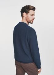 Navy blue men's sweater SWEMT-0156-69(Z24)-03