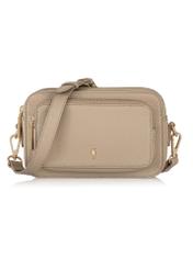 Small beige leather women's handbag TORES-1036-81(Z24)-02