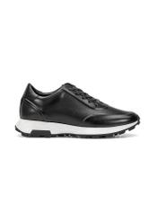 Black leather men's sneakers BUTYM-0493-99(W25)-01
